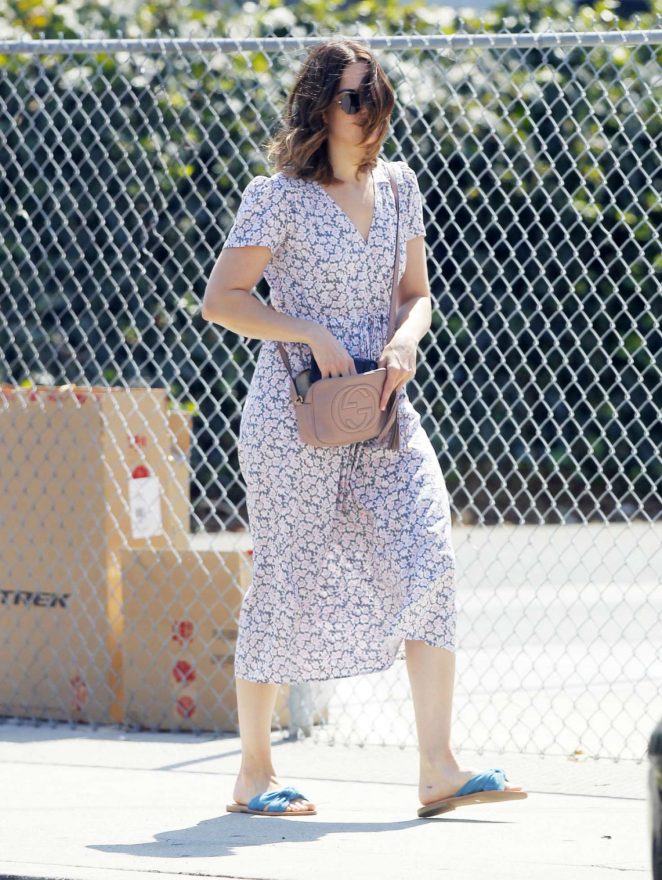 Mandy Moore in Long Summer Dress out in Beverly Hills